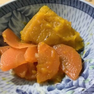 かぼちゃとにんじんの煮物